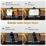 10.1" Single Din Android Car Stereo with 360° Rotatable Touch Screen - Android 13, Wireless CarPlay & Android Auto, 2G+64G, Built-in GPS/Wi-Fi/Bluetooth, Includes Backup Camera. - Image 6