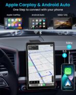8” Wireless Apple CarPlay Screen for Car with Android Auto & 1080P Backup Camera, Rotatable Touchscreen Car Stereo, Vertical & Horizontal Mode, Bluetooth, GPS Navigation, Mirror Link - Image 2