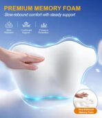 2-Pack Car Neck Pillow: Ergonomic Memory Foam Car Headrest Pillow, Neck Support Pillow for Long Drives, Headrest Support Cushion for Pain Relief, Universal Fit for Cars, SUVs & Trucks – Black - Image 4