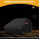 All-Weather Waterproof Car Cover - UV-Resistant Outdoor Full Exterior Protection for Ford Focus Hatchback 2010-2022 Black with Right Side Zipper - Image 3