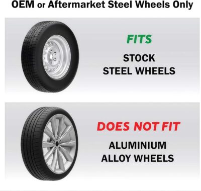 14-inch Premium Universal Hubcaps (Black Silver) - Image 3