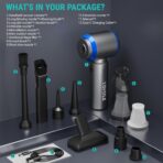 Mini Vacuum Cleaner, 2 in 1 27000PA Brushless Car Vacuum &250000RPM Air Duster 9000mAh Battery Air Blower Wireless Handheld Vacuum for Car,Office and Home (27Kpa) - Image 5