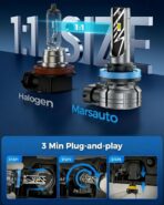 Marsauto H11/H16/H8 LED Fog Light Bulb Yellow, 14,000LM 3000K Amber H11 H16 H8 LED Bulb Yellow for Fog Lights or DRL, 70,000 Hours Lifespan, Play and Plug, Non-Polarity, Pack of 2 - Image 4