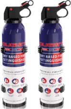 ABC Fire Extinguisher for Home & Vehicle - Portable Dry Chemical Fire Extinguisher | Grease & Electrical Fire Extinguisher for Kitchen, Car, Easy for All Ages to Use (2-Pack, 1.32lb Each)