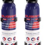 ABC Fire Extinguisher for Home & Vehicle - Portable Dry Chemical Fire Extinguisher | Grease & Electrical Fire Extinguisher for Kitchen, Car, Easy for All Ages to Use (2-Pack, 1.32lb Each)