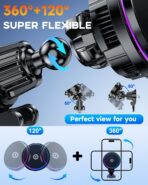 2026 Upgrade TEC & Fan Dual Cooling Magnetic Wireless Car Charger, For Magsafe Car Charger Mount, RGB, Air Vent 15W Fast Wireless Charging Car Phone Holder for iPhone 17/16/15/14/13/12, Samsung ＆Pixel - Image 7