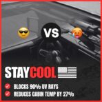 SPIDERWEBSHADE Original JK 4-Door Front and Rear Sunshade Top (2007-2017) Compatible with Jeep Wrangler JKU Rubicon Sahara Sport All Trims - Airbag Safe - USA Made - 10 Year Warranty (Purple) - Image 3