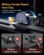 VANMASS 2026 Phone Holders for Your Car Ultimate Military-Grade Car Phone Holder Mount【Patent & Safety Certs】Upgraded Shockproof Truck Air Vent Phone Mount for iPhone 17 Pro Max 16 15 Samsung Android - Image 3