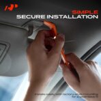 A-Premium Driver Left Side Sun Visor Compatible with Nissan Sentra 2013 2014 2015 2016 2017 2018 2019 - Without Vanity Light, with Vanity Mirror, with sliding sun visor extension, Gray - Image 8