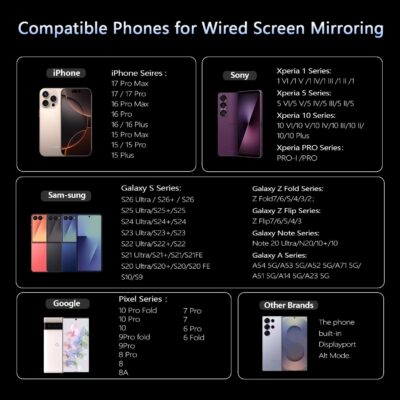 Wireless CarPlay Adapter with Wired DP Video Streaming for Net-Flix YouTube TikTok, Screen Mirroring for iOS & Android, Voice Control Navigation Music Calls, Compatible with Wired CarPlay Gray - Image 8