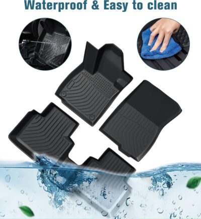 Car Floor Mats Replacement for Kia Rio Sedan & Hatchback 2018-2024 Protection Custom Fit All Weather Waterproof Carpets Durable Odorless Liners Front & Rear Full Set Accessories - Image 8