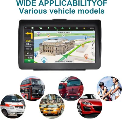 GPS Navigator for Car 7-inch HD Touch Screen Voice Turn Alert Speed Limit Red Light Alert Truck Car GPS Navigation with pre-Installed North American maps and Free Lifetime Updates. - Image 3