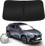 Car Windshield Sun Shade Compatible with 2022 2023 2024 2025 2026 Lexus NX NX250 NX350 NX350h NX450h+ Accessories Foldable Front Window Sunshade Custom for Lexus NX Windshield Sun Visor