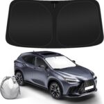 Car Windshield Sun Shade Compatible with 2022 2023 2024 2025 2026 Lexus NX NX250 NX350 NX350h NX450h+ Accessories Foldable Front Window Sunshade Custom for Lexus NX Windshield Sun Visor