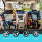 Matenf Car Organizer Back Seat with 9 Storage Pockets & 10″ Tablet Holder, 1Pack Seat Back Cover for Kids Toddlers, Kick Mats Protector, Keep Cars Vehicles Organized & Tidy, Travel Accessories - Image 3