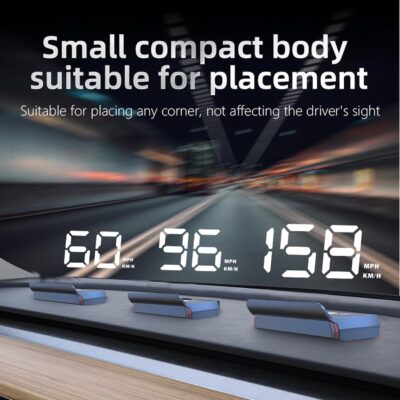 W2 White Heads Up Display for Cars Digital Speedometer for Car Speedometer for Car with speed, Triple Over-Speed Alarm, Auto Light Sensor, HUD Speedometer Universal Fit for All Vehicles - Image 4