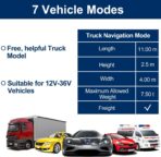 GPS Navigator for Car with 2026 Latest Maps Free Update, 7 Inch Car GPS Navigation System for Truck Commercial Drivers with POI/Zip Search, Voice Turn Guidance, Speedcam Red Light Alerts, 7 Vehicles - Image 5