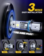 AUTOONE 9004 Bulb, 9 Times Brighter 36000LM 9004 HB1 Bulb, 3 Min Quick Install, 20 Years Lifespan, No Flicker - Image 3