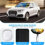 Windshield Sun Shade - Windshield Sun Shade Foldable Offers Ultimate Protection for Car Interior UV Protection Car - Image 4