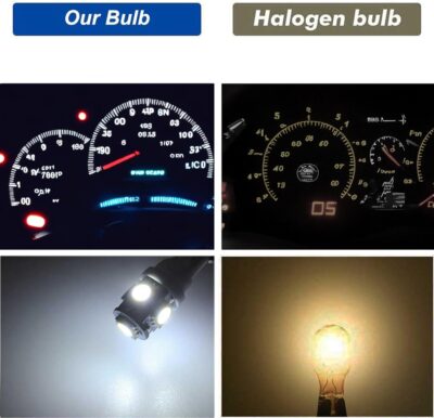 T10 194 168 Dash Instrument 6000K White LED Light Bulbs Bright Panel Gauge Cluster Dashboard LED Light Bulbs 10Pcs/Set - Image 3
