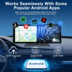 Upgraded 11" CarPlay Screen for Car, Built-in Net-Flix/YouTube/TikTok and Other Apps (No Mirroring Needed), Wireless Car Stereo for Apple Carplay & Android Auto with HD Backup Camera,OTA Updates - Image 2