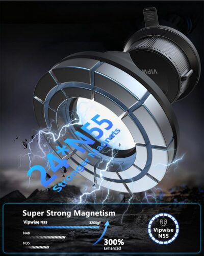 Magnetic Phone Holders for Your Car [89+LBS Suction & 3200gf Magnetic] Magsafe Car Phone Mount, Vacuum Suction Cup Car Mount for iPhone 17 Pro Max Mens Gifts for Birthday Anniversary Father Day - Image 5