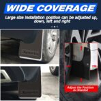 KEYOOG 4 Pcs Standard Size Universal Automobile Mud Flap, Splash Guard, Fit for Sedan, SUVs, MPV (Not Fits to Full-Size SUVs), Soft Mud Guard of Sediment Resistant, Size 17.1 in/9.06 in/0.2 in (Sports - Image 4