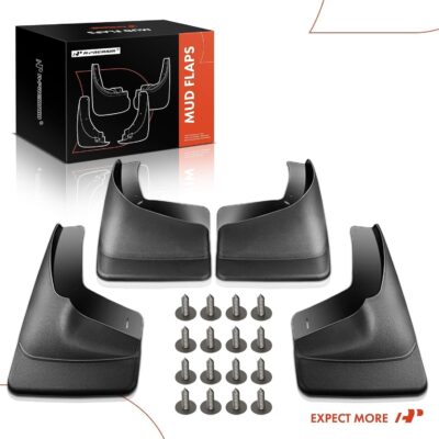 A-Premium Set of 4PCS Mud Flaps Splash Guards Mudguards Mudflaps Compatible with Chevrolet Avalanche, Silverado, Suburban, Tahoe 01-06 & GMC Sierra, Yukon 00-06, fits for Fender Flares, Front & Rear - Image 9