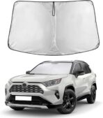 EcoNour Windshield Sunshade Compatible for Toyota RAV4 2019-2024 2025,2026 LE, XLE, Premium, XSE, Limited, SE, TRD Off-Road, Sun Visor for Front Window Sun Shade Cover, UV Protector, Car Accessories