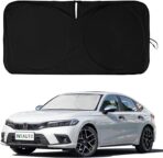 INSAUTO Windshield Sun Shades Compatible with Honda Civic Accord, Front Window Sunshade for Windshield Cover Foldable Sun Visor Protector 210T Reflective Cool Car Accessories (61" X 34.6")