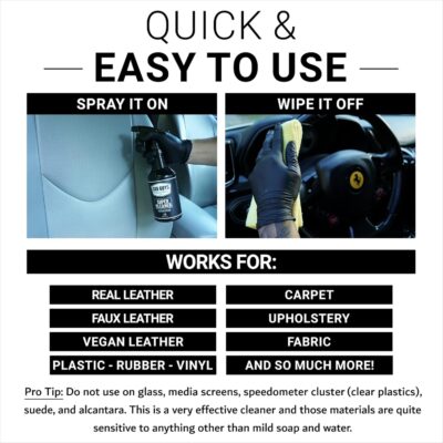 CAR GUYS Super Cleaner | Effective Car Interior Cleaner | Leather Car Seat Cleaner | Stain Remover for Carpet, Upholstery, Fabric, and Much More! | 18 Oz Kit with Microfiber Towel - Image 6