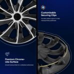 ECCPP OEM Replacement Full Lug Skin Durable-Modern & Stylish 4PC Set 15 Inch Hubcap Wheel Cover Auto Tire Replacement Exterior Cap-Snap On Hubcap - Image 5