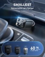 SUPERONE 6 in 1 Retractable Car Charger with Dual Type C Cables, 99W Ultra-Compact USB C Car Accessories Adapter with 4 USB Ports, Fast Charging Car Charger for iPhone 17/16/15/14/13/12, Galaxy, iPad - Image 4