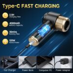 JONYJ Handheld Car Vacuum Cleaner, 16000PA Hand Held Vacuum Portable Cordless, 2 in 1 Air Duster and Vacuum Cleaner with LED Light, Multi-Nozzles, 120W High Power Mini Vacuum for Home, Pet, Office - Image 4