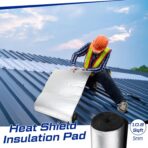 Zhengmy 10.8 Sqft 196 Mil Car Heat Sound Insulation Mat Automotive Noise Deadening Mat with Rubber Roller Auto Sound Deadener Self Adhesive Heat Insulation for Hood Ceiling Door(20 x 79 Inch) - Image 5