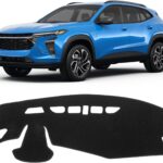 KUST Black Dash Cover for Chevrolet/Chevy Trax 2024 2025 2026 Polyester Dashboard Cover Non-Slip Interior Accessories for Chevrolet/Chevy Trax Custom Fit Dash Mat Sunshade Windshield No Glare