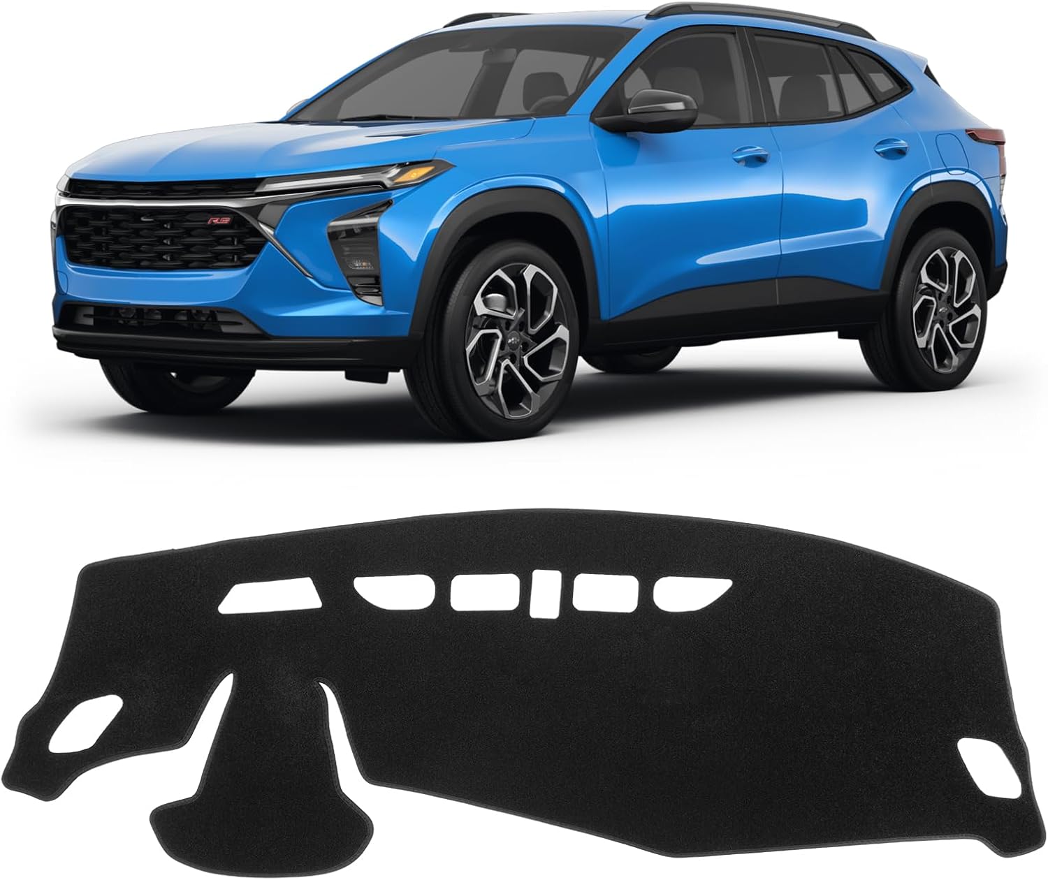 71nBn4MOt7L._AC_SL1500_.jpg KUST Black Dash Cover for Chevrolet/Chevy Trax 2024 2025 2026 Polyester Dashboard Cover Non-Slip Interior Accessories for Chevrolet/Chevy Trax Custom Fit Dash Mat Sunshade Windshield No Glare - Image 1