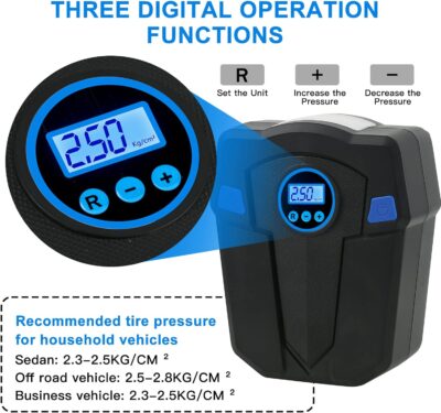 Tire Repair Kit, Tire Inflator Portable Air Compressor, Heavy Duty Flat Tire Repair Kit With 12V Air Pump For SVU, Car, Motorcycle, Truck, RV And Other Tire Repair - Image 3