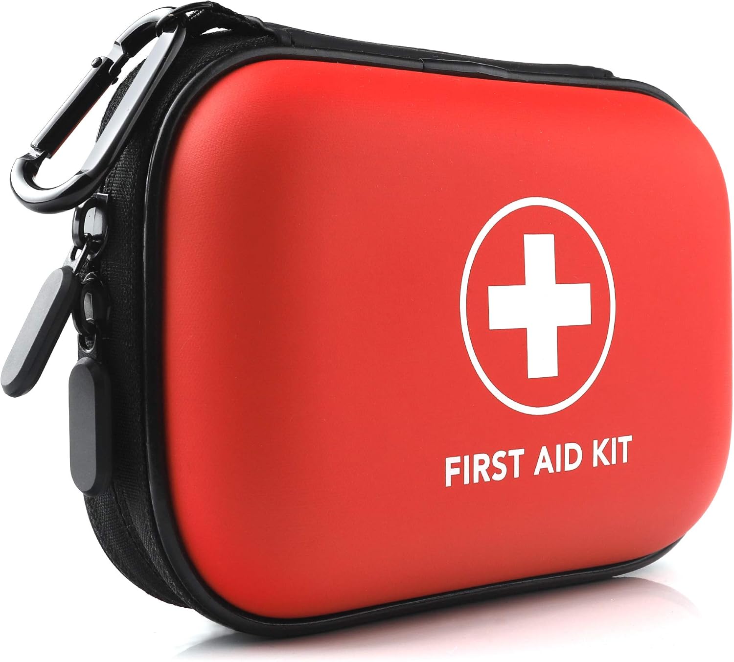 71nJ4fsPnpL._AC_SL1500_.jpg Mini First Aid Kit, 100 Pieces Water-Resistant Hard Shell Small Case - Perfect for Travel, Outdoor, Home, Office, Camping, Hiking, Car (Red) - Image 1