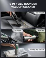 Car Vacuum, Handheld Vacuum Cordless with 21000Pa Powerful Suction & 3 Modes, 4-in-1 Portable Hand Held Mini Vacuum Cleaner Rechargeable, Ultra Light for Car Home Office (Silver) - Image 3