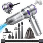 Car Vacuum Cleaner High Power - 22000PA Portable Car Vacuums 4 in 1 Compressed Air Duster & Blower Hand Held Vacuum Cordless with Brushless Motor for Cars Home Office Camping Ideal Gifts for Men women