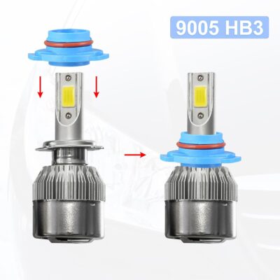 2PCS 9005 HB3 LED Headlight Retainer Adapter Base Socket Holders Universal Fit for Halogen to LED Conversion, Blue Plastic Clips for Car Headlamp Housing - Image 3