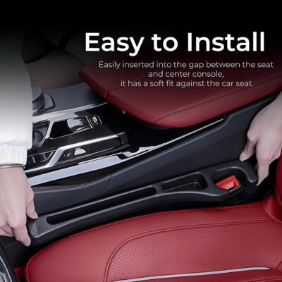 Car Seat Gap Filler, 2-Pack No-Drop Seat Side Gap Seam Filler Organizer with Phone Holder, Universal Fit Fill The Gap Between Seat & Console, Perfect for Car, SUV, Truck - Image 4