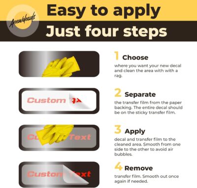 Personalized Design Your Own Name - Custom Vinyl Sticker Car Window - Boat - Lettering JDM Automotive Windshield Graphic Name Letter Auto Vehicle Door Banner - Custom Vinyl Decal - Image 6