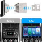 10.1" QLED Double Din Car Stereo with Wireless Carplay & Android Auto, Music Sync Luminous Bar, SWC, Bluetooth, Backup Camera, 240W, Dual Subwoofer Output, Car Radio, Navigation, FM/AM - Image 8