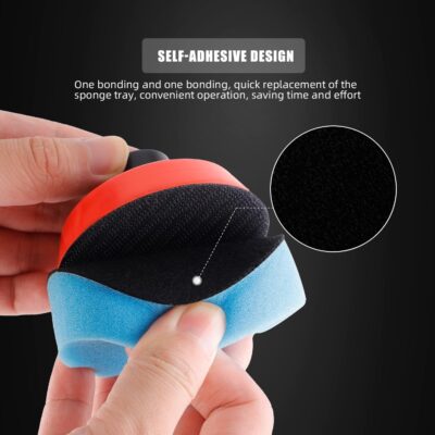 Car Foam Drill Polishing Pad Kit, 44Pcs 1inch 2inch 3inch Detail Polishing Buffing Pad Mix Size Car Detailing Kit with 5/8-11 Thread Backing pad & Adapters for Buffer Polisher Polishing, Buffing - Image 5