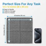 Waffle Weave Microfiber Towel, 12 x 12 inches, Barista Towels, Lint Free Cloth, Glass Towels, Waffle Towels Car Detailing, 6 Pack Premium Microfiber Cleaning Cloth - Image 6