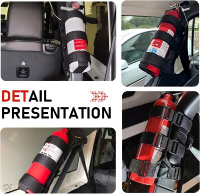 WZP Roll Bar Fire Extinguisher Mount Holder, Adjustable Fire Extinguisher Holder, Jeep Accessories Compatible with Jeep Wrangler 1965-2026 JL JK JKU TJ CJ (Black) - Image 6