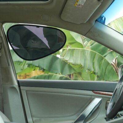 TFY Car Side Window Sun Shade - Static Cling Dark Transparent Film for Low-Angle Sunlight, UV Protection, Heat Reduction, Easy Install & Removable Sun Visor for Driver and Passenger, 2 Pieces - Image 4