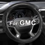 GIANT PANDA Steering Wheel Cover for GMC Sierra Acadia Terrain Yukon(3D Honeycomb-Gray-Standard Size)